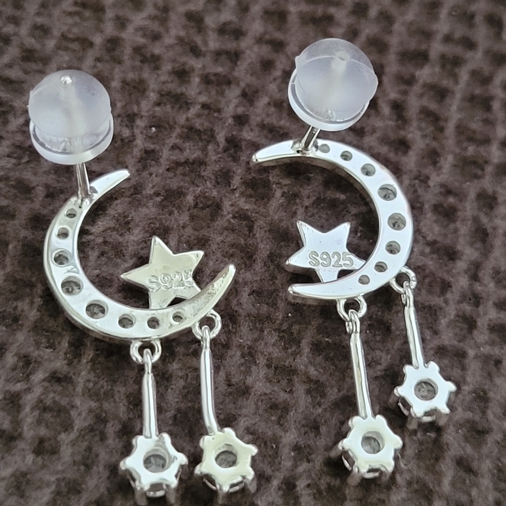 La Meno Silver🤍 Starling🌠 Earrings - Picture 5 of 15